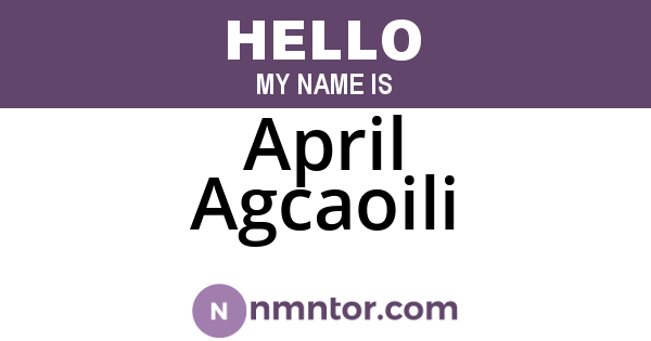 April Agcaoili