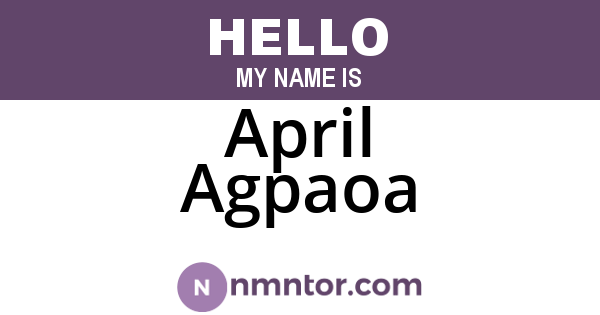 April Agpaoa