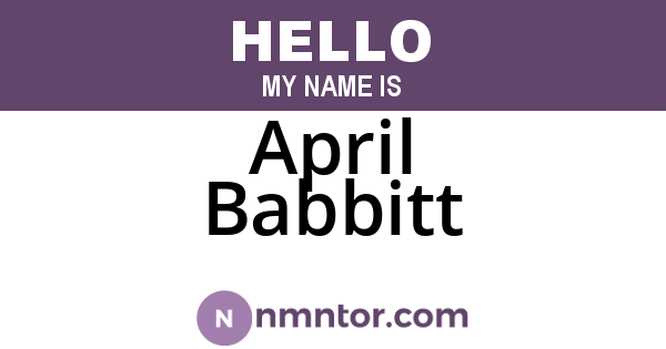 April Babbitt