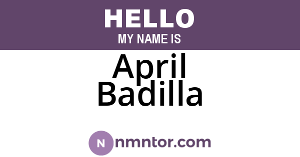 April Badilla