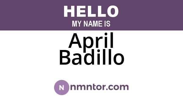 April Badillo