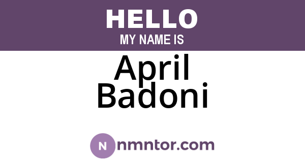 April Badoni