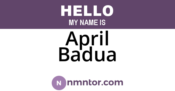 April Badua