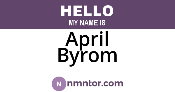 April Byrom