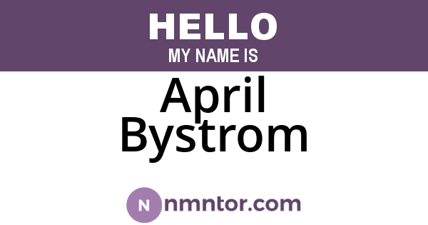 April Bystrom