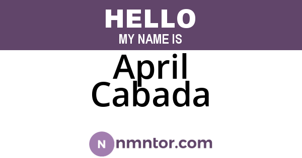 April Cabada