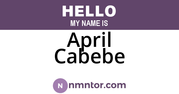 April Cabebe