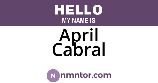 April Cabral