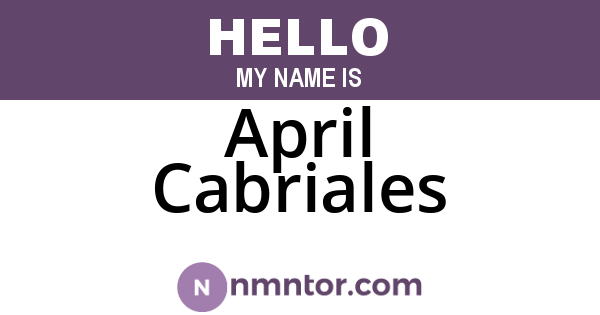April Cabriales