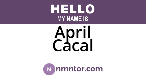 April Cacal
