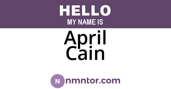 April Cain