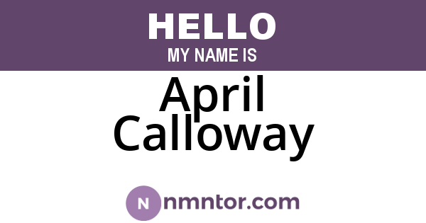 April Calloway