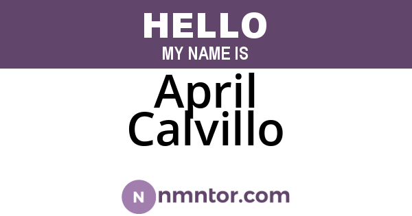 April Calvillo