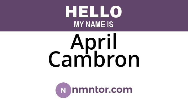April Cambron