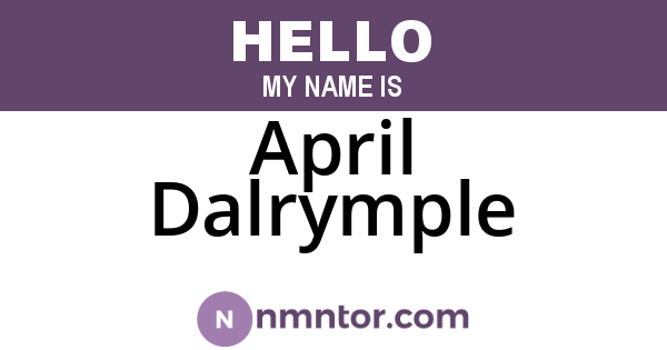 April Dalrymple