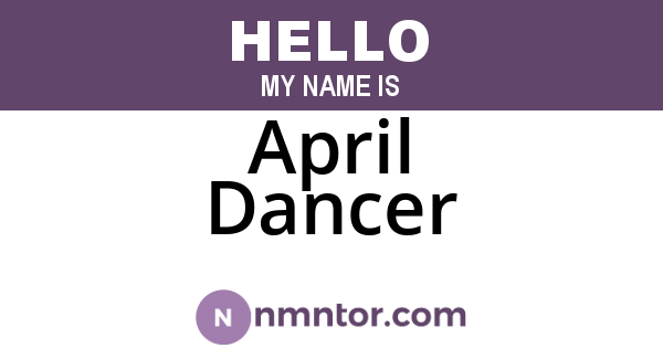 April Dancer