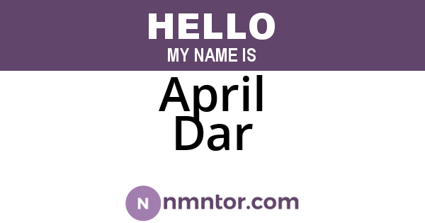 April Dar