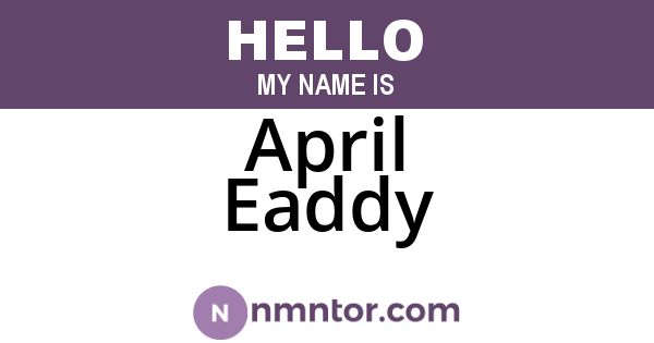 April Eaddy