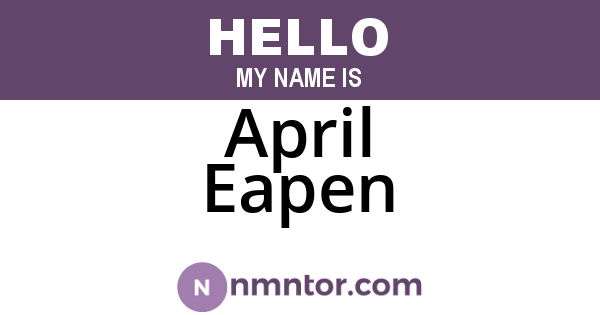 April Eapen