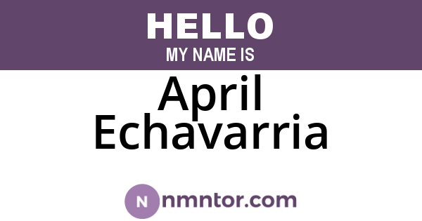 April Echavarria