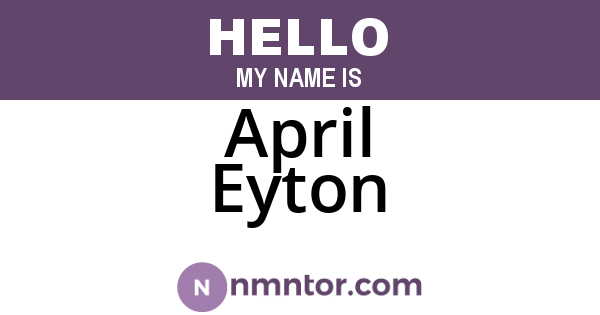 April Eyton