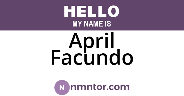 April Facundo