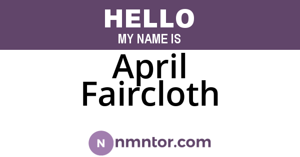 April Faircloth