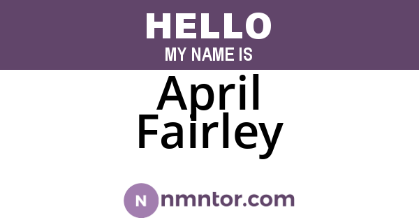 April Fairley