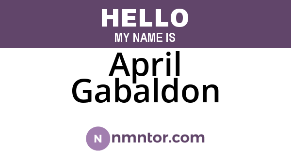 April Gabaldon