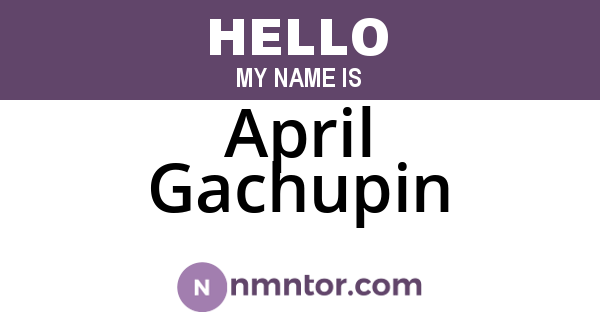 April Gachupin
