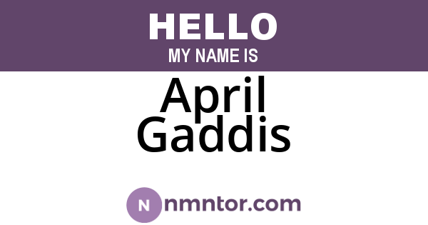 April Gaddis