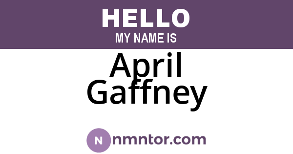 April Gaffney