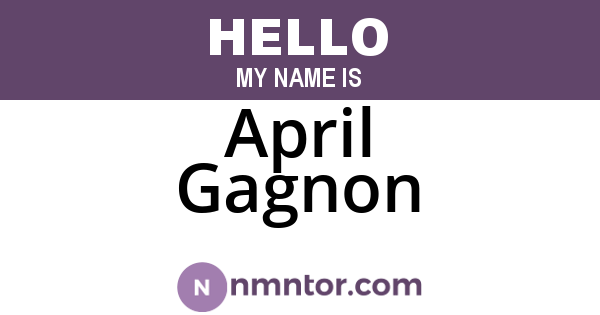 April Gagnon