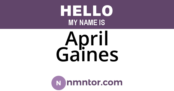 April Gaines