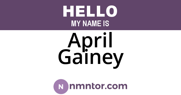 April Gainey