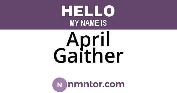 April Gaither