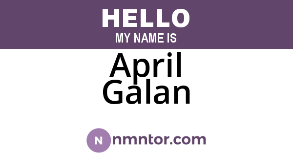 April Galan