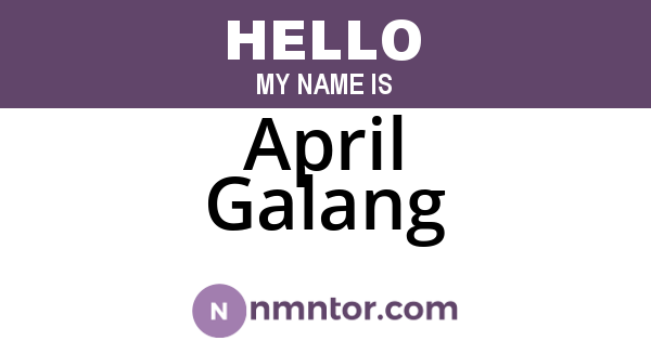 April Galang