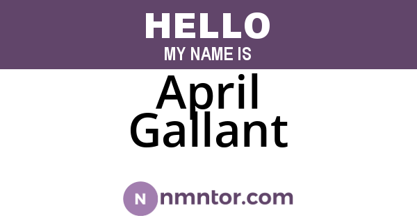 April Gallant