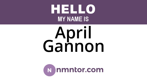 April Gannon