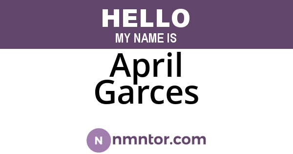 April Garces