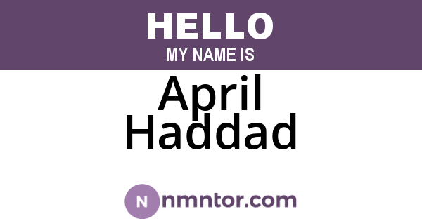 April Haddad