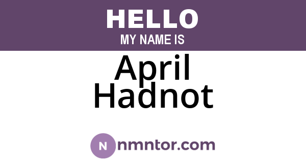 April Hadnot