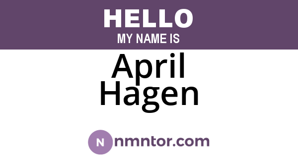 April Hagen
