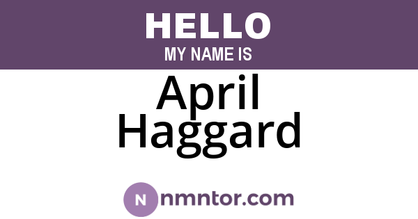 April Haggard