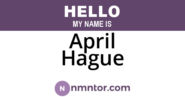 April Hague