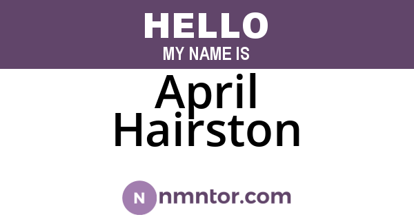 April Hairston