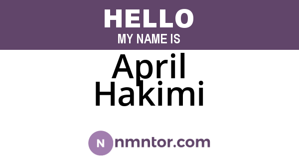 April Hakimi