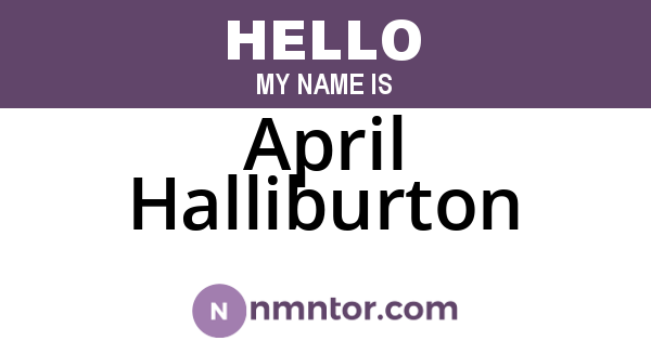 April Halliburton