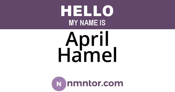 April Hamel